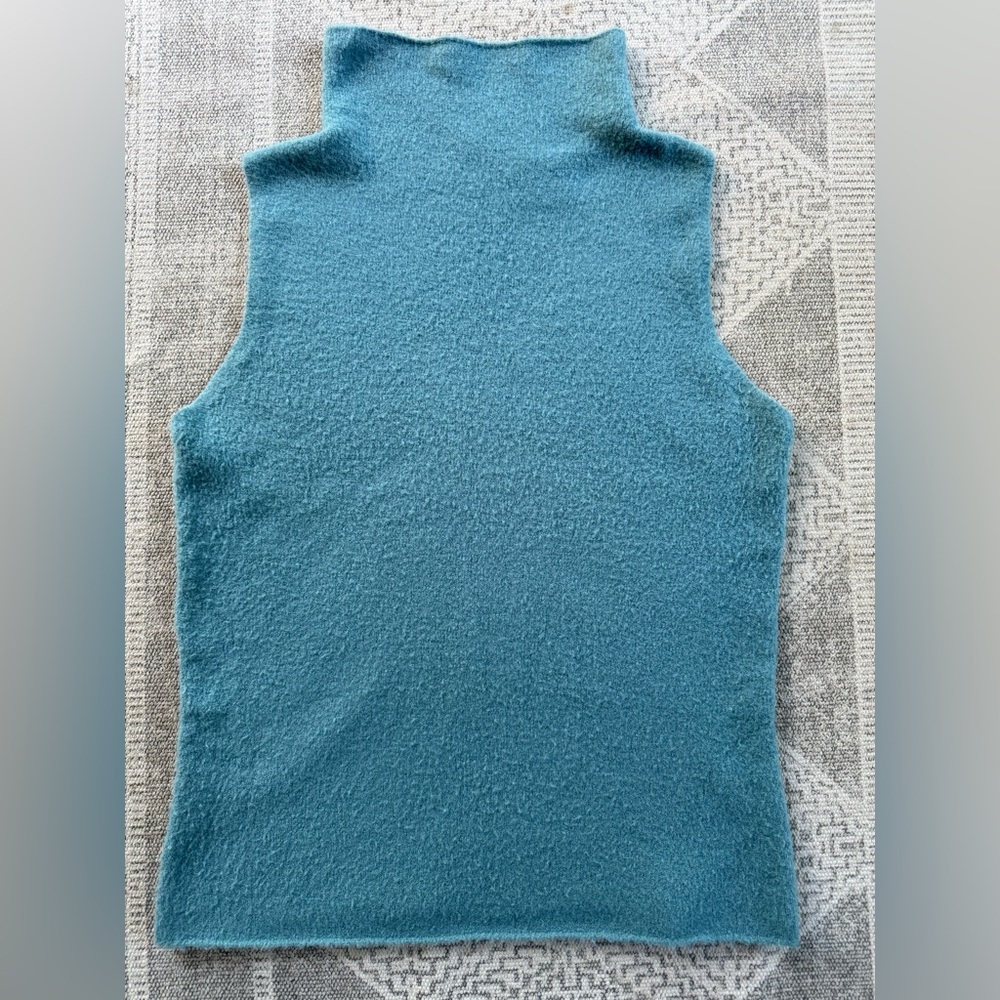 Free People “Lux.” mock neck sweater vest, size L